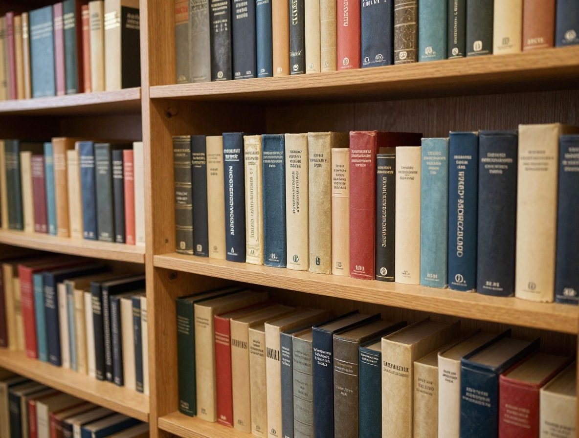 Старинные психологические книги и современные учебники на деревянной полке, символизирующие историю психологии как науки